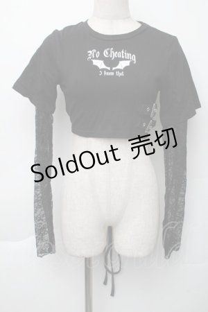 画像: Ank Rouge / レイヤードショートトップス  黒 S-25-11-30-019-CA-TO-HR-ZS