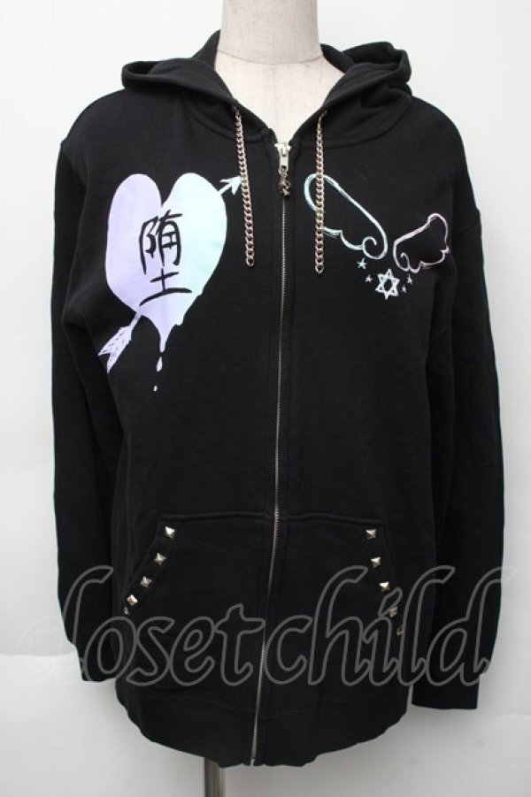 画像3: SEX POT ReVeNGe / 天使プリントカットソー S 黒 S-25-11-30-021-SP-TS-HR-ZS (3)