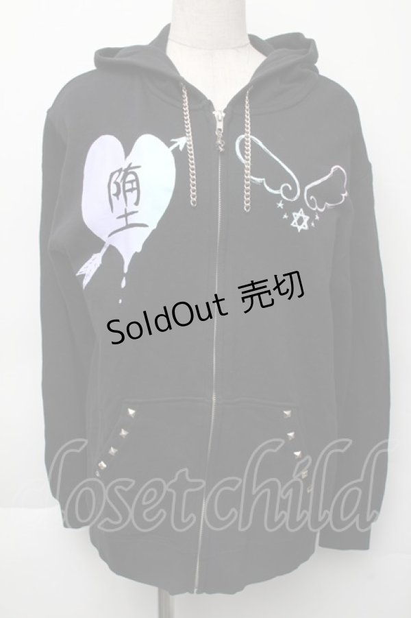 画像3: SEX POT ReVeNGe / 天使プリントカットソー S 黒 S-25-11-30-021-SP-TS-HR-ZS (3)