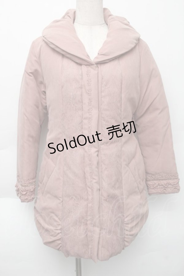 画像1: axes femme / レース使いダウン  ピンク S-25-11-30-023-AX-CO-HR-ZS (1)