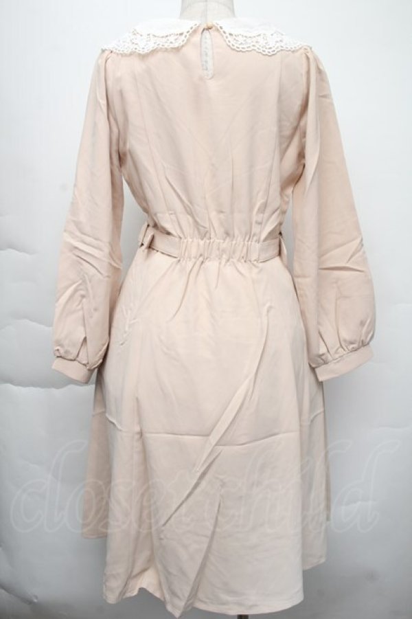 画像2: axes femme POETIQUE / レース襟ワンピース  淡ピンク S-25-11-30-029-AX-OP-HR-ZS (2)