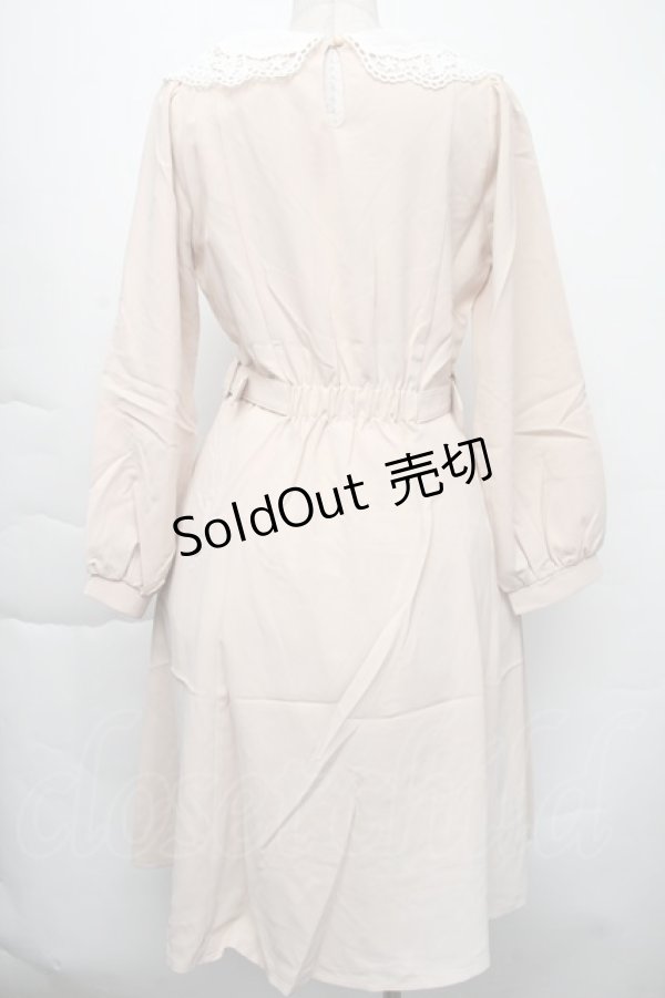 画像2: axes femme POETIQUE / レース襟ワンピース  淡ピンク S-25-11-30-029-AX-OP-HR-ZS (2)