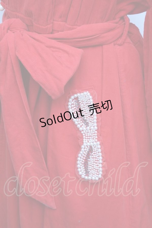 画像3: 【SALE】Franche Lippee / ビーズ刺繍ガウン  赤 S-25-12-01-031-LO-OP-HR-ZT044 (3)