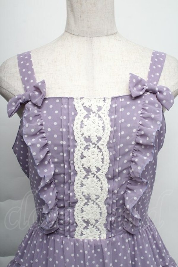 画像3: heavenly garden / ドットフリルワンピース  ラベンダー S-25-12-01-034-LO-OP-AS-ZS (3)