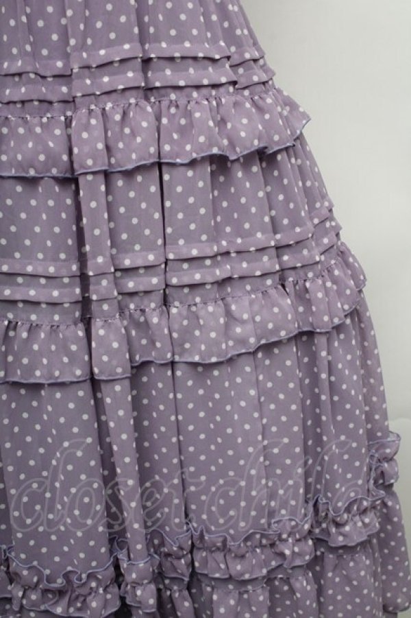画像4: heavenly garden / ドットフリルワンピース  ラベンダー S-25-12-01-034-LO-OP-AS-ZS (4)