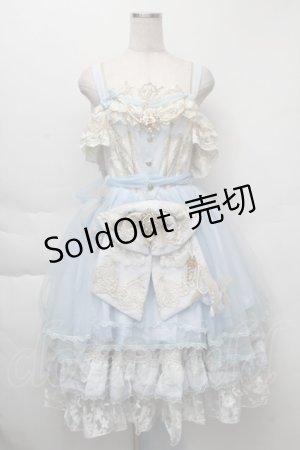 画像: NINEODES / Spring In The Garden ジャンパースカートセット  サックス S-25-12-01-035-LO-OP-IG-ZT038