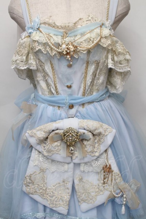 画像3: NINEODES / Spring In The Garden ジャンパースカートセット  サックス S-25-12-01-035-LO-OP-IG-ZT038 (3)