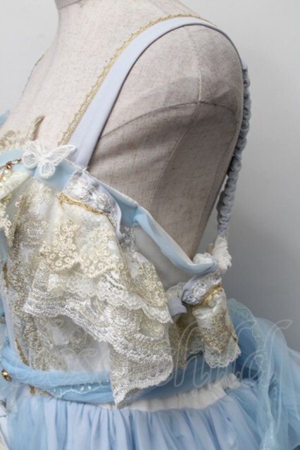 画像4: NINEODES / Spring In The Garden ジャンパースカートセット  サックス S-25-12-01-035-LO-OP-IG-ZT038 (4)