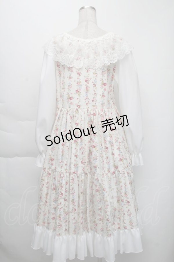 画像2: marcHenTica by Hiroko Tokumine / フレアローズワンピース  オフ S-25-12-01-038-LO-OP-AS-ZS (2)