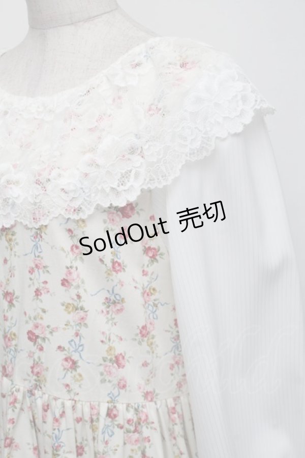 画像3: marcHenTica by Hiroko Tokumine / フレアローズワンピース  オフ S-25-12-01-038-LO-OP-AS-ZS (3)