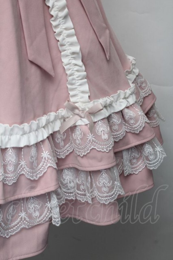 画像4: DearMyLoveEmily / ミルフィーユフリルジャンパースカート LL ピンク S-25-12-01-039-LO-OP-HR-ZS (4)