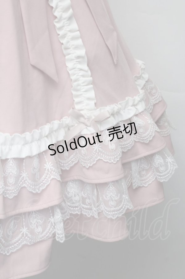 画像4: DearMyLoveEmily / ミルフィーユフリルジャンパースカート LL ピンク S-25-12-01-039-LO-OP-HR-ZS (4)