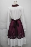 画像2: 【SALE】HirokoTokumine / レースカラーワンピース  ワインｘ白 S-25-12-01-040-LO-OP-AS-ZT516 (2)