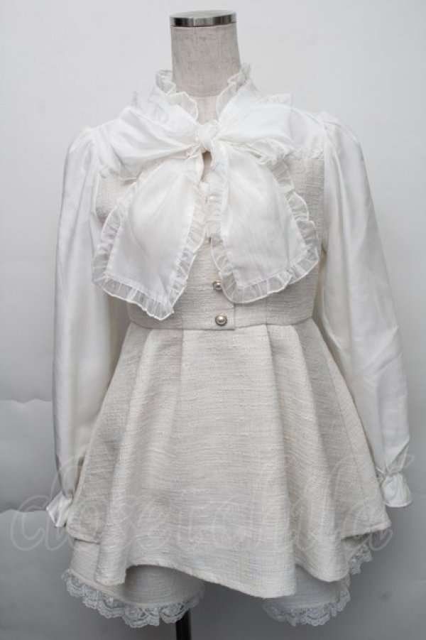 画像1: Rojita / BIGリボンツイードセットアップ  オフ S-25-12-01-041-LO-OP-AS-ZT045 (1)