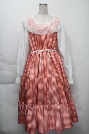 画像: HirokoTokumine / ギンガムワンピース  赤ｘ白 S-25-12-01-042-LO-OP-AS-ZS