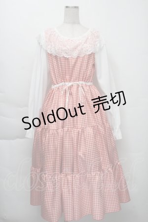 画像: 【SALE】HirokoTokumine / ギンガムワンピース  赤ｘ白 S-25-12-01-042-LO-OP-AS-ZT516