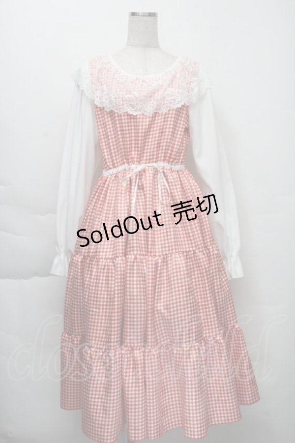 画像1: 【SALE】HirokoTokumine / ギンガムワンピース  赤ｘ白 S-25-12-01-042-LO-OP-AS-ZT516 (1)