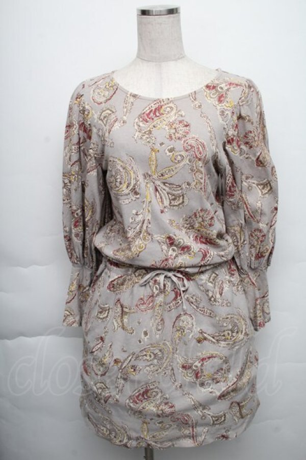 画像1: LOLITA / プリントワンピース  ベージュ S-25-12-01-044-LO-OP-HR-ZT154 (1)