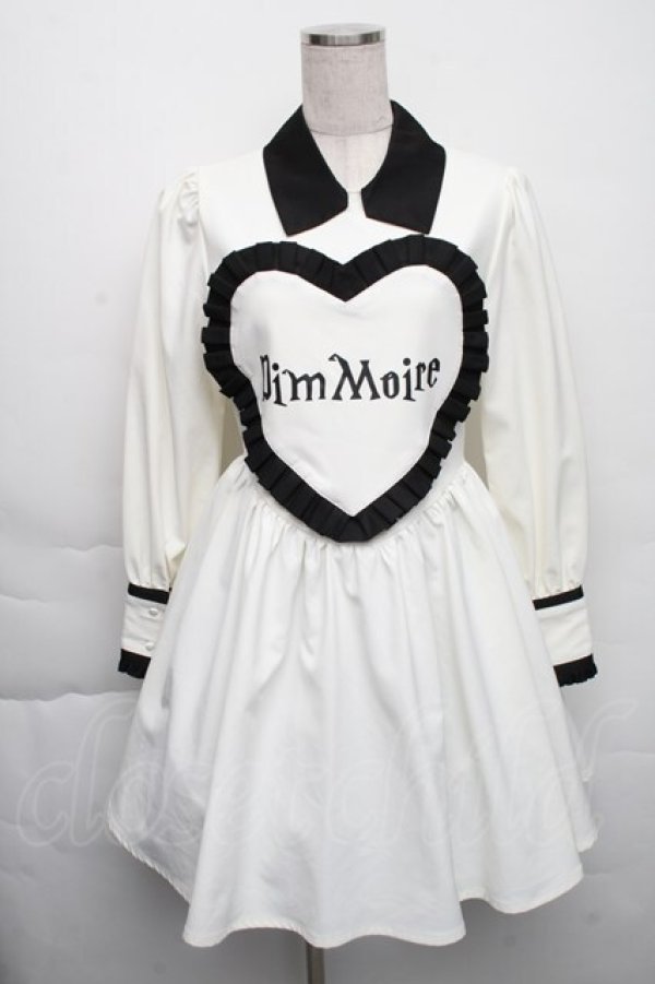 画像1: DimMoire / ハートフリルワンピース  白 S-25-12-01-047-LO-OP-HR-ZS (1)