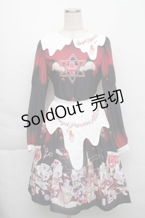 画像: Royal Princess Alice / Melty Hospitalエプロン付きワンピース  黒 S-25-12-01-049-LO-OP-HR-ZS