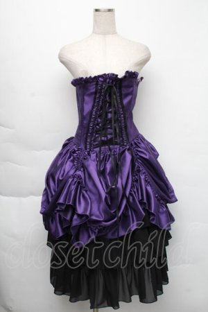 画像: ATELIER PIERROT / Bustle Corset Dress  紫 S-25-12-01-052-EL-OP-AS-ZS