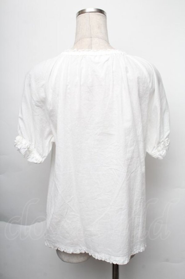 画像2: PINK HOUSE / ローンパフスリーブブラウス  白 S-25-12-01-001-LO-BL-SA-ZT151 (2)