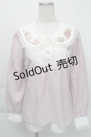 画像: 【SALE】Amavel / Animal Donutsブラウス  ピンク S-25-12-01-008-CA-BL-AS-ZT032