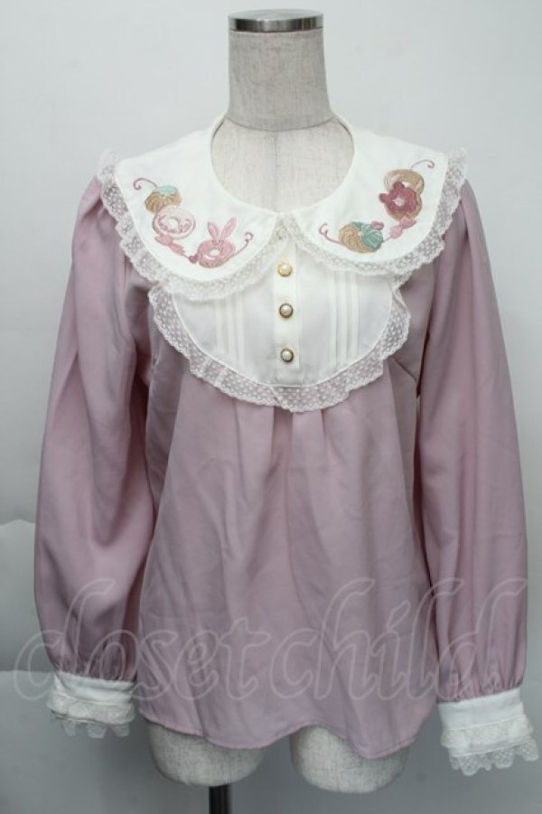 画像1: Amavel / Animal Donutsブラウス  ピンク S-25-12-01-008-CA-BL-AS-ZT032 (1)