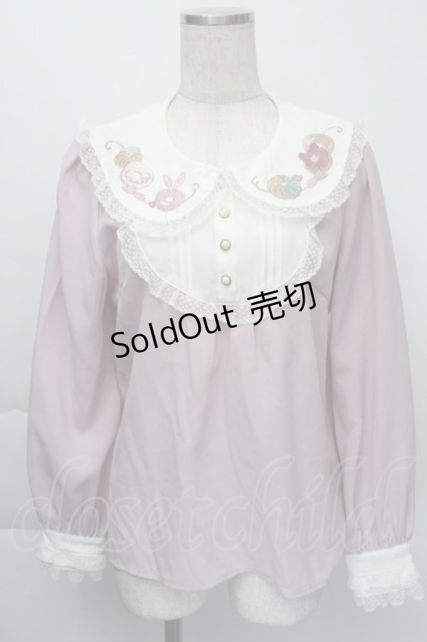 画像1: 【SALE】Amavel / Animal Donutsブラウス  ピンク S-25-12-01-008-CA-BL-AS-ZT032 (1)