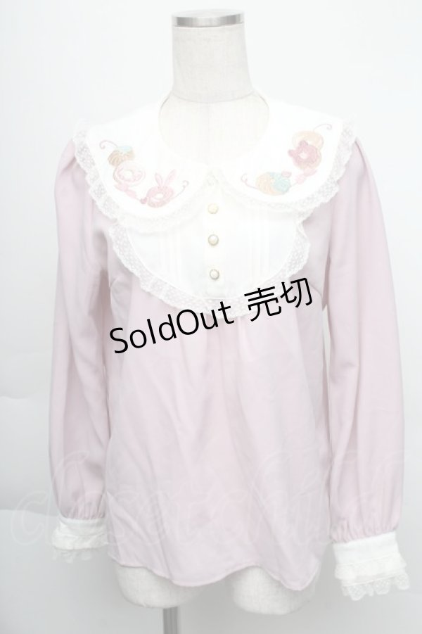 画像2: 【SALE】Amavel / Animal Donutsブラウス  ピンク S-25-12-01-008-CA-BL-AS-ZT032 (2)