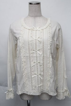 画像: PINK HOUSE / ローンフリルブラウス  オフ S-25-12-01-002-LO-BL-AS-ZT1206S