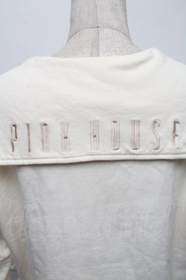 画像4: PINK HOUSE / セーラーカラースウェットカーディガン  アイボリー S-25-12-01-012-LO-TO-SA-ZT032 (4)