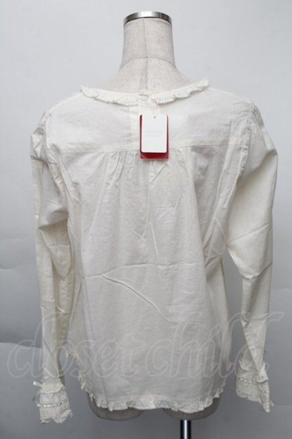 画像2: PINK HOUSE / ローンフリルブラウス  オフ S-25-12-01-002-LO-BL-AS-ZT151 (2)