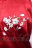 画像3: PINK HOUSE / 桜Teddy刺繍使いサテンブルゾン  赤 S-25-12-01-015-LO-JA-SA-ZT127 (3)