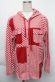 画像1: PINK HOUSE / チェックパーカー付きシャツ  レッド S-25-12-01-016-LO-BL-SA-ZS (1)
