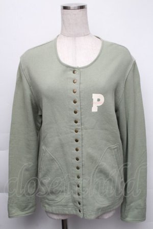 画像: PINK HOUSE / 後ろパッチワークカットカーディガン  グリーン S-25-12-01-020-LO-TO-SA-ZT040