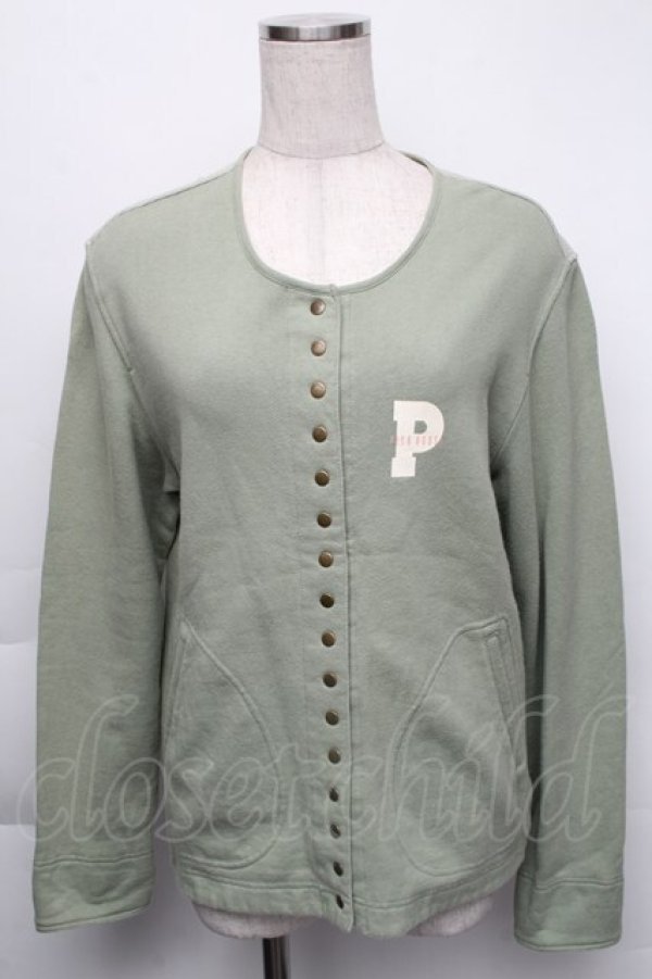 画像1: PINK HOUSE / 後ろパッチワークカットカーディガン  グリーン S-25-12-01-020-LO-TO-SA-ZT040 (1)