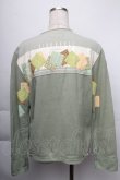 画像2: PINK HOUSE / 後ろパッチワークカットカーディガン  グリーン S-25-12-01-020-LO-TO-SA-ZT040 (2)