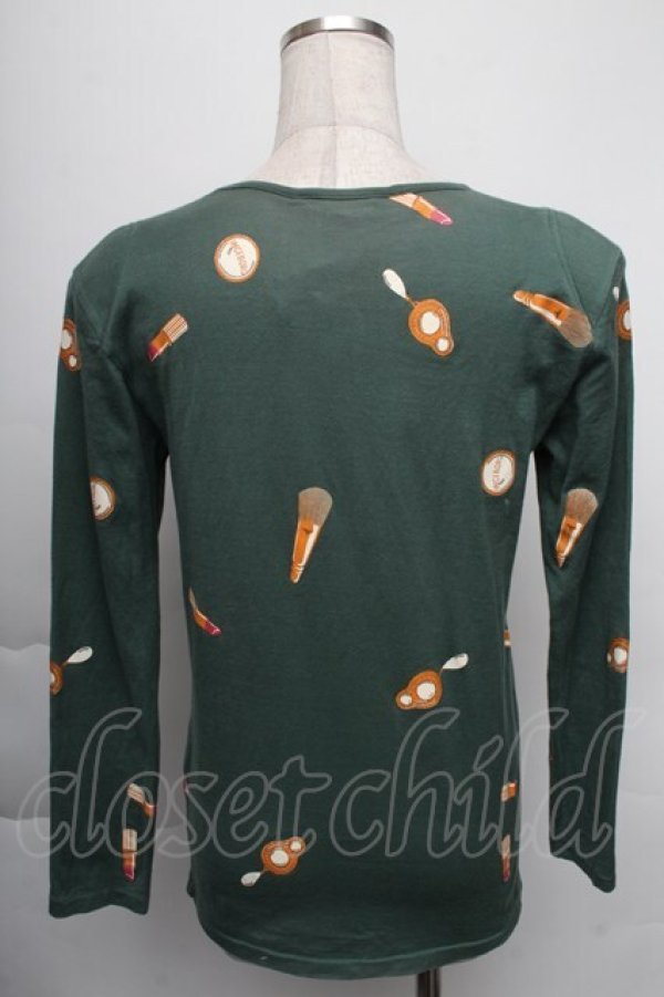 画像2: INGEBORG / コスメ&アクセサリープリントカットソー  グリーンＸブラウン S-25-12-01-021-LO-TO-SA-ZT154 (2)