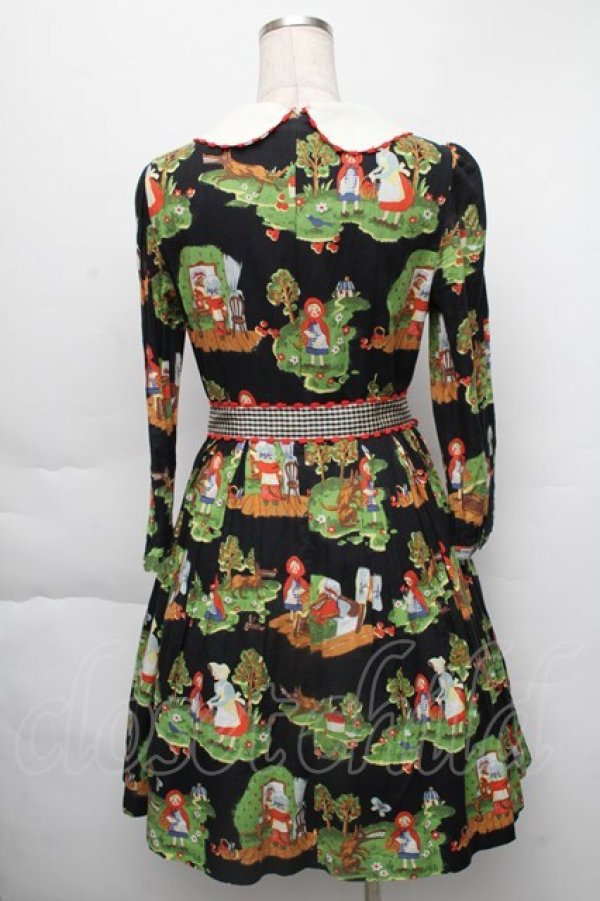 画像2: Jane Marple / シャペロンルージュラウンドカラーワンピース  黒 S-25-12-01-028-JM-OP-HR-ZS (2)