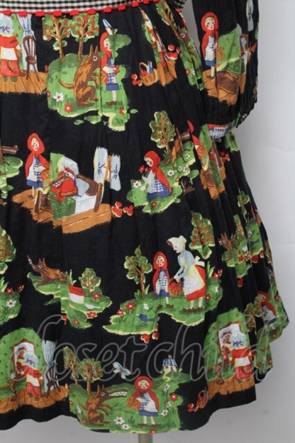 画像3: Jane Marple / シャペロンルージュラウンドカラーワンピース  黒 S-25-12-01-028-JM-OP-HR-ZS (3)