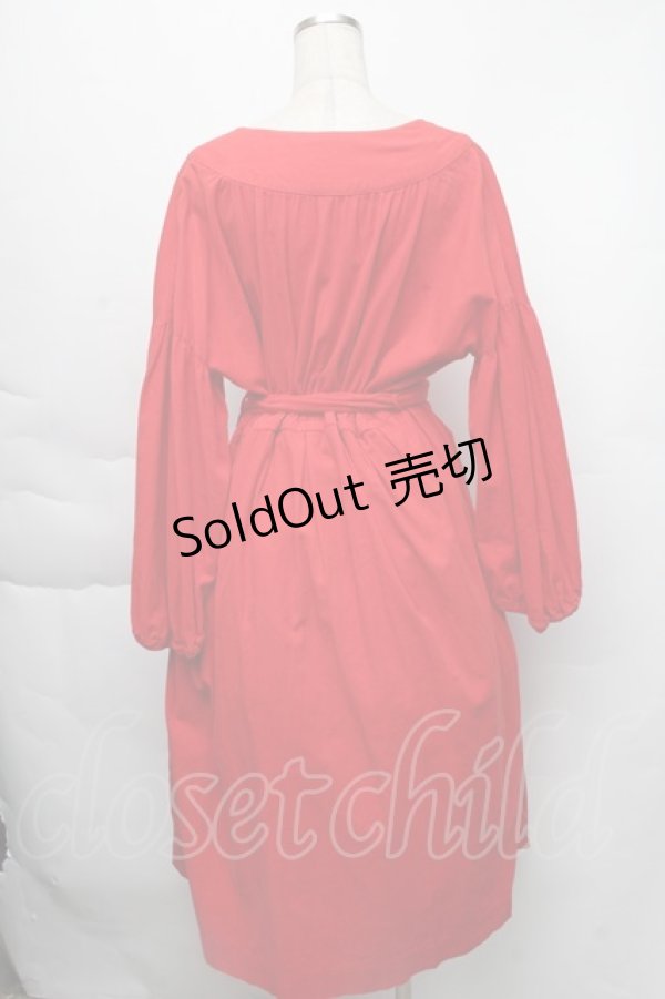 画像2: 【SALE】Franche Lippee / ビーズ刺繍ガウン  赤 S-25-12-01-031-LO-OP-HR-ZT044 (2)