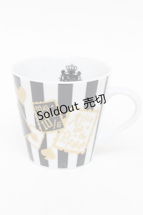 画像1: ALICE and the PIRATES / マグカップ  黒ｘ白 S-25-12-02-001-PA-ZA-HR-ZS (1)