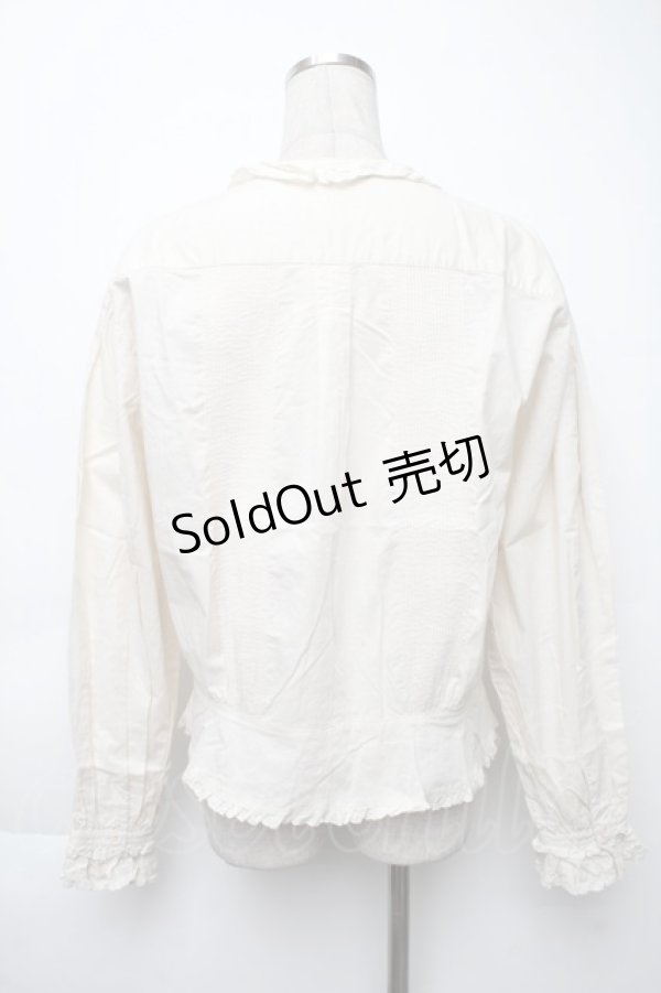 画像2: PINK HOUSE / ピコフリルブラウス  ベージュ S-25-12-02-025-LO-BL-HR-ZS (2)