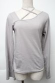 画像1: axes femme / 肩あきリボンデザインプルオーバー  グレー S-25-12-02-026-AX-TO-AS-ZS (1)