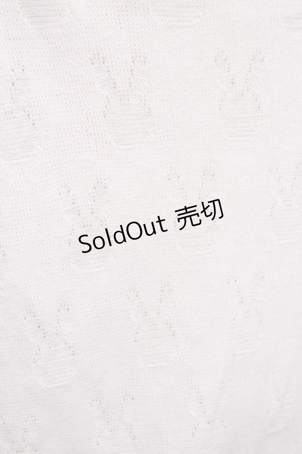 画像3: Nile Perch / うさぎ透かし編みカーディガン  ピンク S-25-12-02-027-LO-TO-HR-ZS (3)