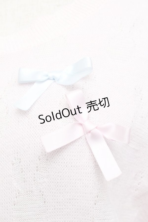 画像4: Nile Perch / うさぎ透かし編みカーディガン  ピンク S-25-12-02-027-LO-TO-HR-ZS (4)