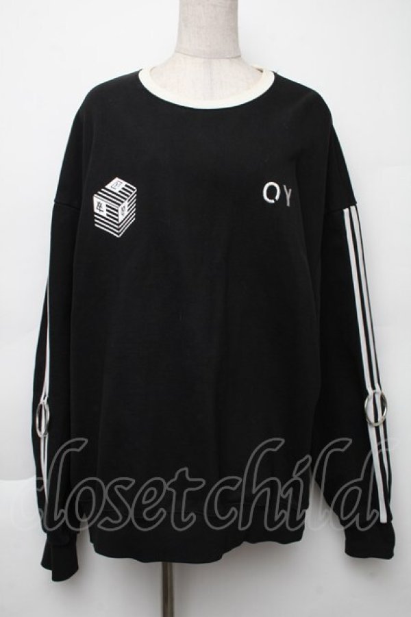 画像1: PUNKその他 / 刺繍トレーナー  黒ｘ白 S-25-12-02-029-PU-TS-HR-ZS (1)