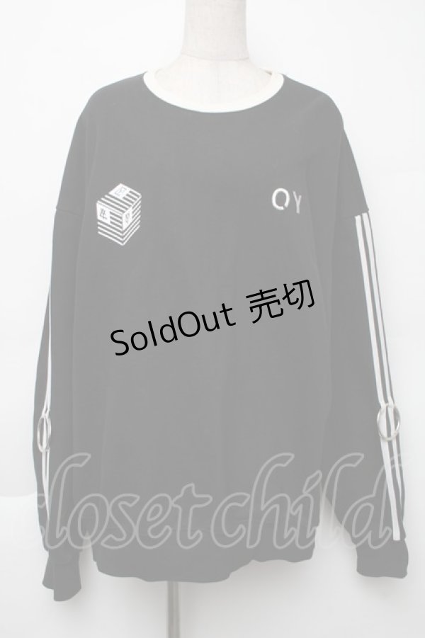 画像1: PUNKその他 / 刺繍トレーナー  黒ｘ白 S-25-12-02-029-PU-TS-HR-ZS (1)