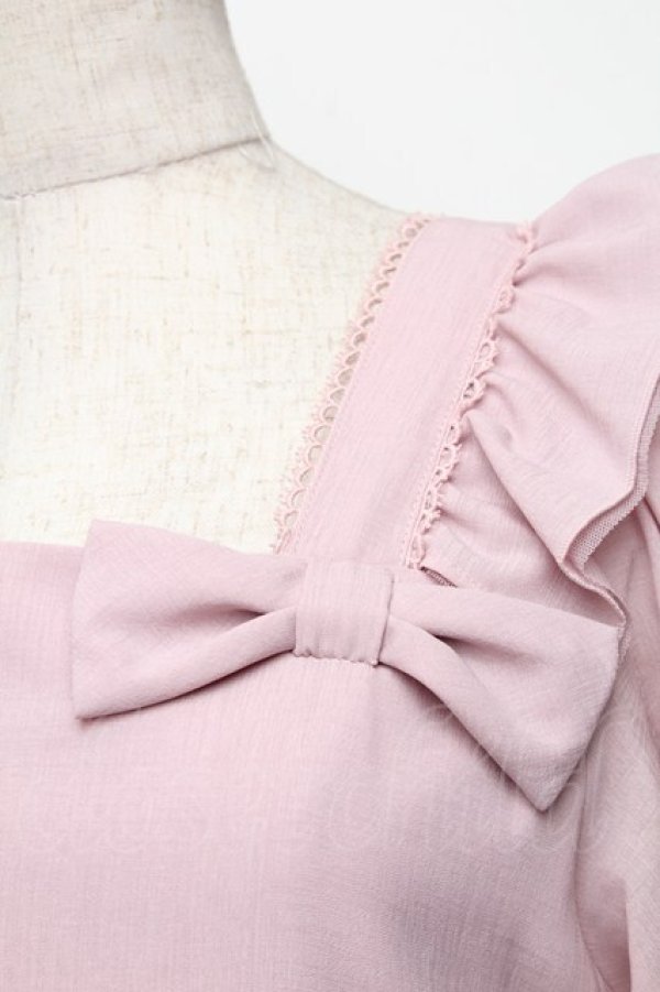 画像3: Maria pipi / リボン&ティアードドレス  ピンク S-25-12-02-033-EL-OP-AS-ZS (3)